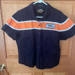 Harley-Davidson Black and Orange racing Shirt